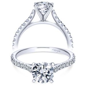 Taryn 14k White Gold Round Straight Engagement Ring TE7227W44JJ