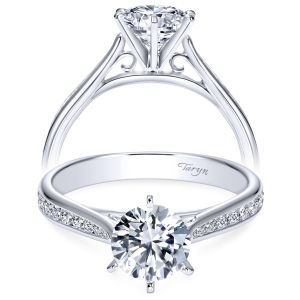 Taryn 14k White Gold Round Straight Engagement Ring TE7229W44JJ