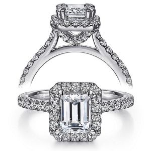 Taryn 14k White Gold Emerald Cut Diamond Engagement Ring TE7259E4W44JJ