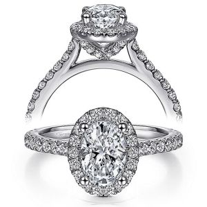 Taryn 14k White Gold Oval Diamond Engagement Ring TE7259O4W44JJ