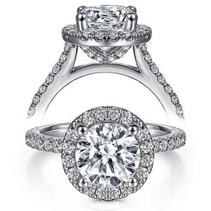 Taryn 14k White Gold Round Diamond Engagement Ring TE7259R8W44JJ