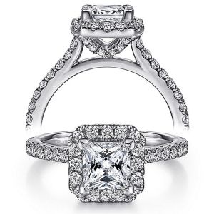 Taryn 14k White Gold Princess Cut Diamond Engagement Ring TE7259S4W44JJ