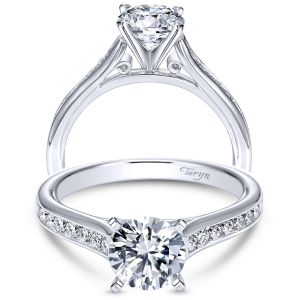 Taryn 14k White Gold Round Straight Engagement Ring TE7437W44JJ