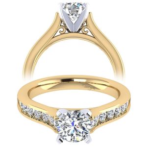 Taryn 14k Yellow Gold Round Straight Engagement Ring TE7438M44JJ