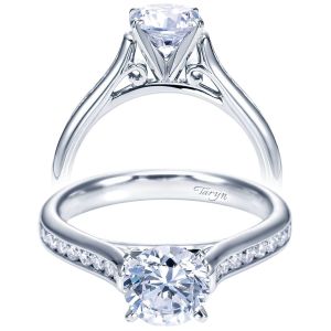 Taryn 14k White Gold Round Straight Engagement Ring TE7443W44JJ