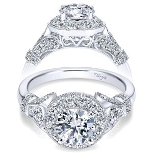 Taryn 14k White Gold Round Halo Engagement Ring TE7478W44JJ