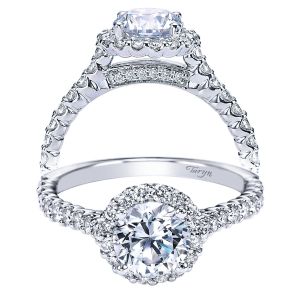 Taryn 14k White Gold Round Halo Engagement Ring TE7491W44JJ