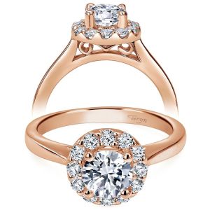 Taryn 14k Rose Gold Round Halo Engagement Ring TE7494K44JJ