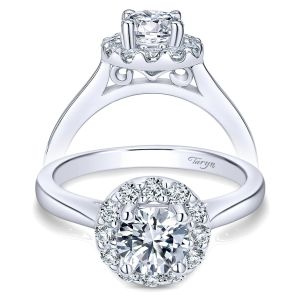 Taryn 14k White Gold Round Halo Engagement Ring TE7494W44JJ