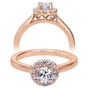 Taryn 14k Rose Gold Round Halo Engagement Ring TE7497K44JJ
