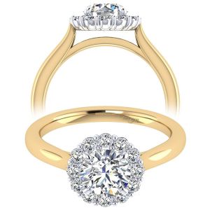 Taryn 14k Yellow Gold Round Halo Engagement Ring TE7498M44JJ