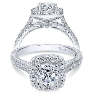 Taryn 14k White Gold Round Halo Engagement Ring TE7500W44JJ