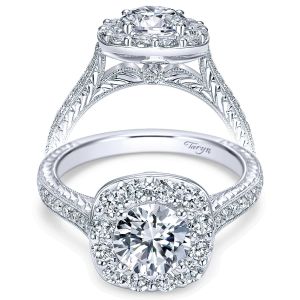 Taryn 14k White Gold Round Halo Engagement Ring TE7505W44JJ