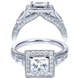 Taryn 14k White Gold Princess Cut Halo Engagement Ring TE7513W44JJ