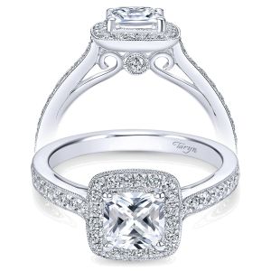 Taryn 14k White Gold Round Halo Engagement Ring TE7527W44JJ