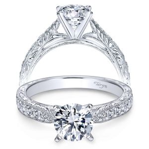 Taryn 14k White Gold Round Straight Engagement Ring TE7529W44JJ