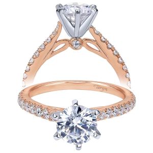 Taryn 14k Rose Gold Round Straight Engagement Ring TE7533T44JJ