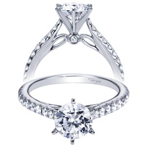 Taryn 14k White Gold Round Straight Engagement Ring TE7533W44JJ