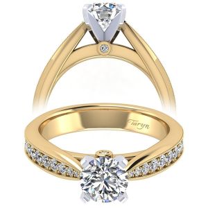 Taryn 14k Yellow Gold Round Straight Engagement Ring TE7535M44JJ