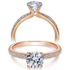 Taryn 14k Rose Gold Round Straight Engagement Ring TE7537K44JJ