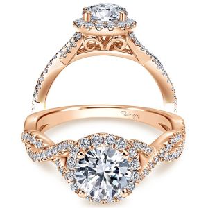 Taryn 14k Rose Gold Round Halo Engagement Ring TE7543K44JJ