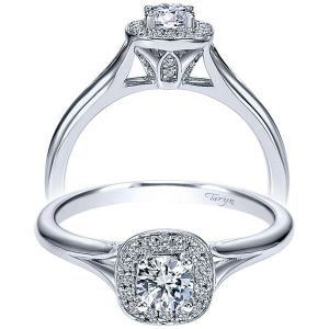 Taryn 14k White Gold Round Halo Engagement Ring TE7771W44JJ 