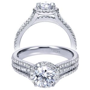Taryn 14k White Gold Round Halo Engagement Ring TE7785W44JJ 