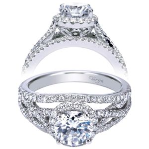 Taryn 14k White Gold Round Halo Engagement Ring TE7798W44JJ 