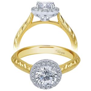 Taryn 14k Yellow Gold Round Halo Engagement Ring TE7829M44JJ