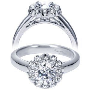 Taryn 14k White Gold Round Halo Engagement Ring TE7830W44JJ