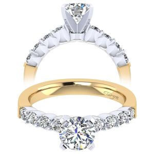 Taryn 14k Yellow/White Gold Round Straight Engagement Ring TE7846M44JJ