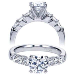 Taryn 14k White Gold Round Straight Engagement Ring TE7849W44JJ