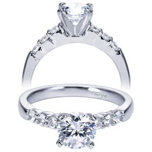 Taryn 14k White Gold Round Straight Engagement Ring TE7850W44JJ 