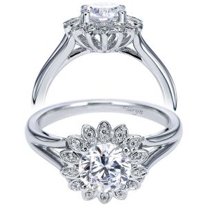 Taryn 14k White Gold Round Halo Engagement Ring TE7880W44JJ