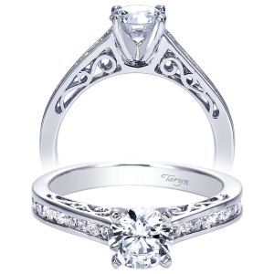 Taryn 14k White Gold Round Straight Engagement Ring TE7898W44JJ