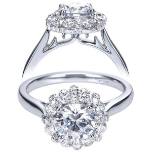 Taryn 14k White Gold Round Halo Engagement Ring TE7944W44JJ