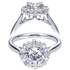 Taryn 14k White Gold Round Halo Engagement Ring TE7944W44JJ 