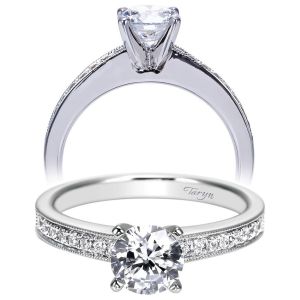 Taryn 14k White Gold Round Straight Engagement Ring TE7981W44JJ 