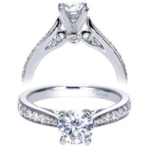 Taryn 14k White Gold Round Straight Engagement Ring TE8033W44JJ 