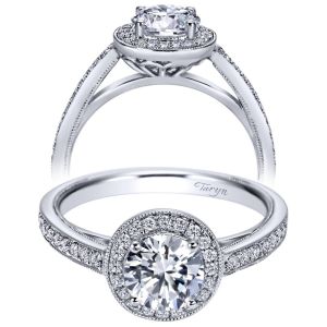 Taryn 14k White Gold Round Halo Engagement Ring TE8068W44JJ