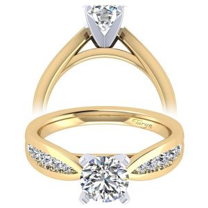 Taryn 14k Yellow Gold Round Straight Engagement Ring TE8188M44JJ