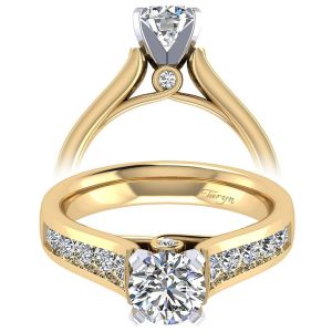 Taryn 14k Yellow Gold Round Straight Engagement Ring TE8189M44JJ