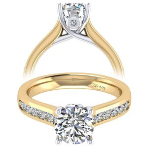 Taryn 14k Yellow/White Gold Round Straight Engagement Ring TE8191M44JJ