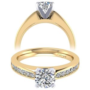 Taryn 14k Yellow Gold Round Straight Engagement Ring TE8195M44JJ