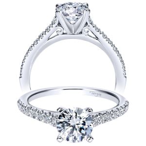 Taryn 14k White Gold Round Straight Engagement Ring TE8219W44JJ 