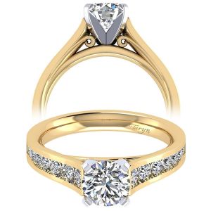 Taryn 14k Yellow Gold Round Straight Engagement Ring TE8224M44JJ