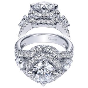 Taryn 18K White Gold Round Halo Engagement Ring TE8472W83JJ