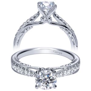 Taryn 14k White Gold Round Straight Engagement Ring TE8716W44JJ