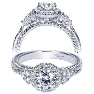 Taryn 14k White Gold Round Halo Engagement Ring TE8792W44JJ