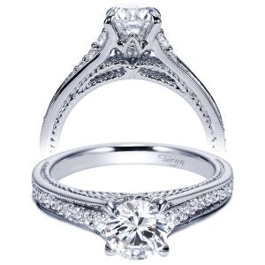 Taryn 14k White Gold Round Straight Engagement Ring TE8825W44JJ 